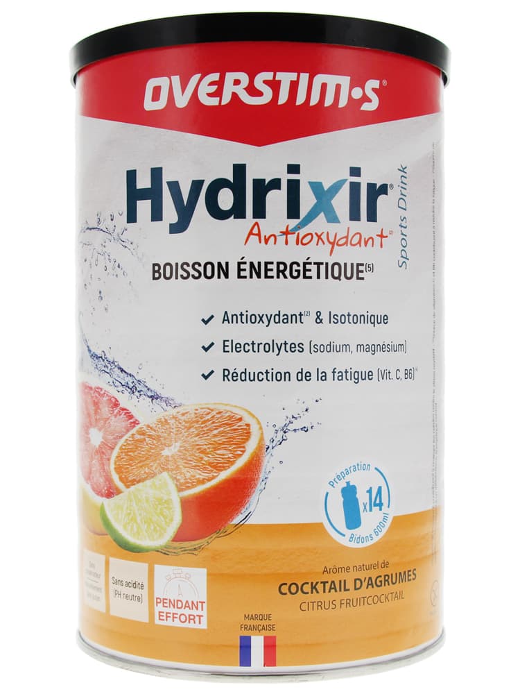 Overstims Hydrixir Antioxydant Préparation pour Boisson 600 g - Saveur : Cocktail d'Agrumes