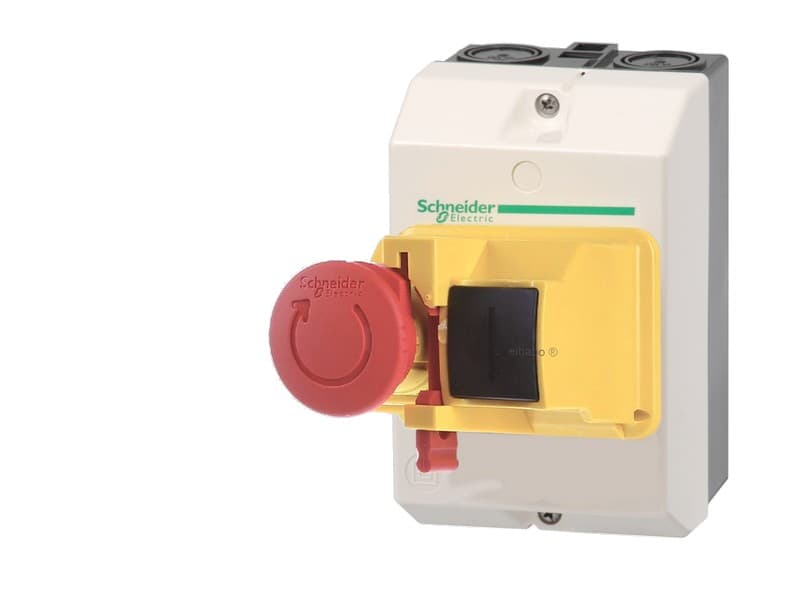 Boitier pour disjoncteur Schneider Tesys GV2 avec arrêt d'urgence