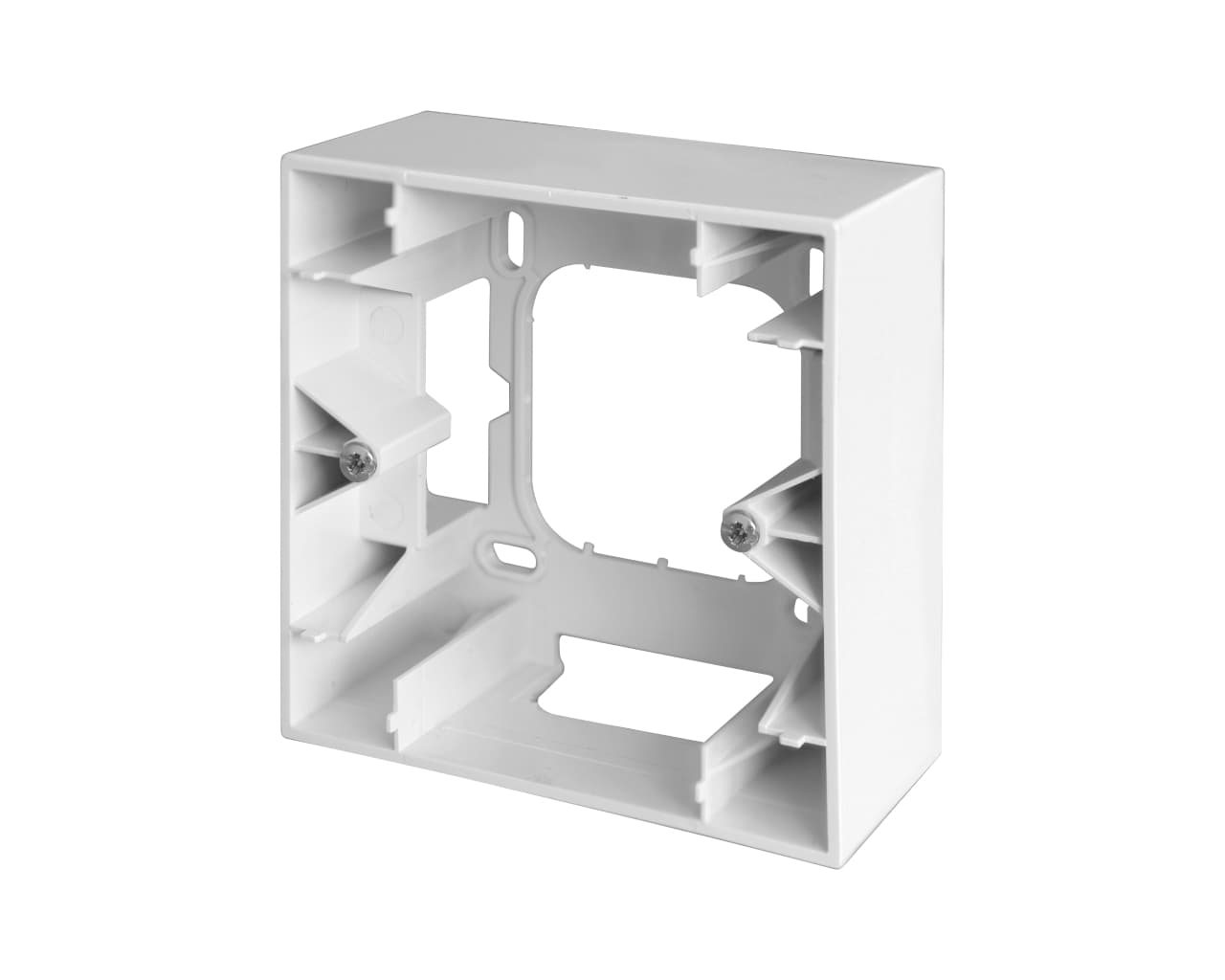 Boitier saillie simple Blanc Eur'Ohm Square